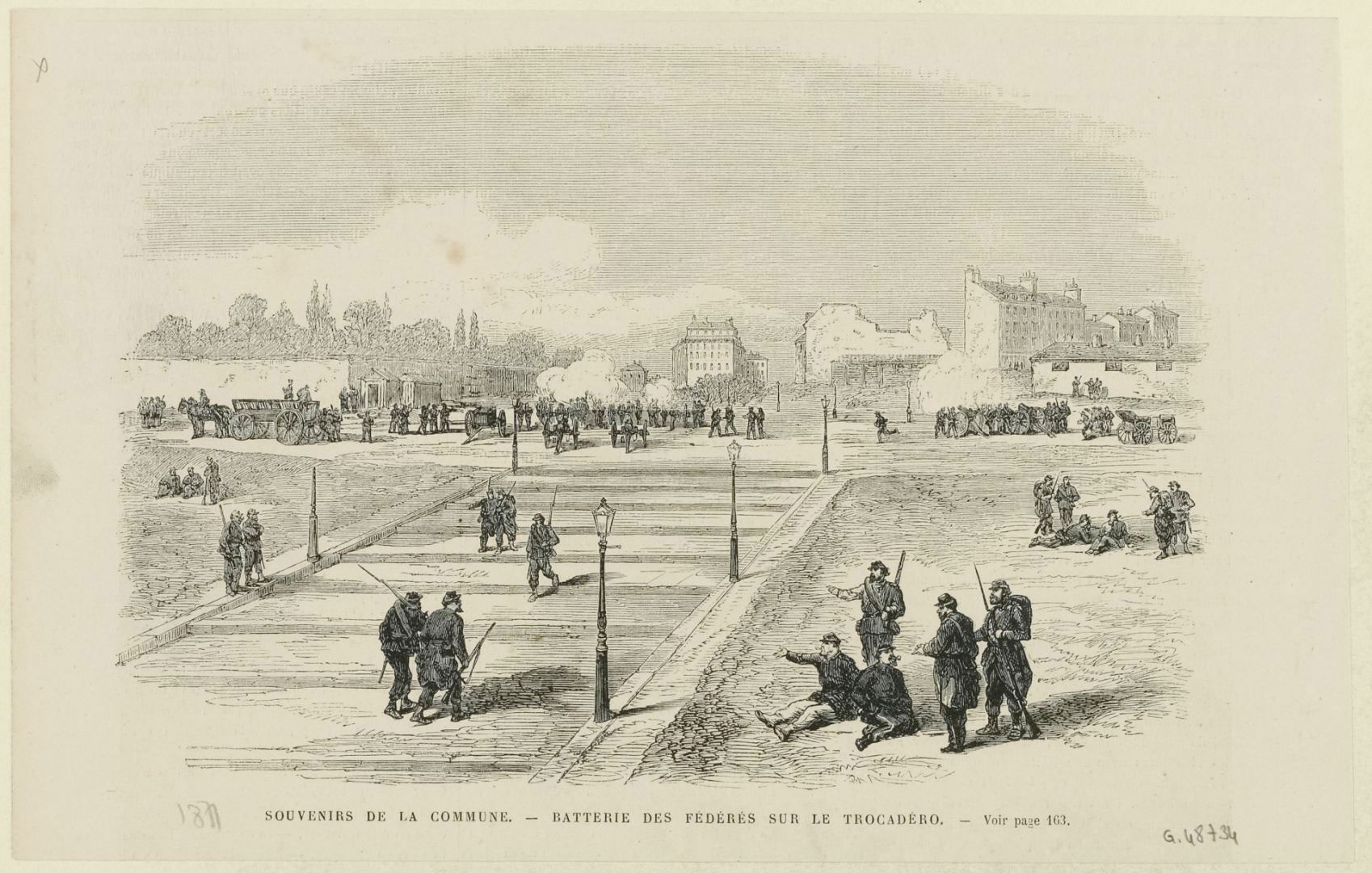 Batterie de Fédérés sur le Trocadero, 1871