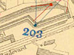 203-Ternes - à droite, le Rond Point de la Révolte - vers banlieue (17e)