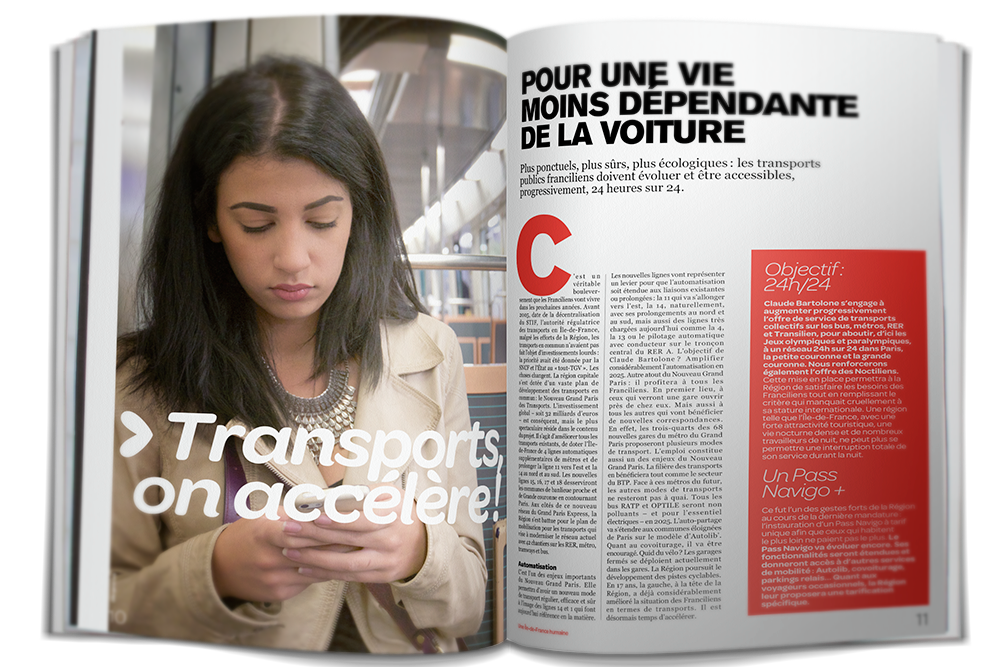 Double page d'ouverture sur les transports